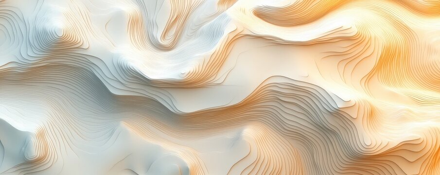 Light topographic contour map with elegantly fine lines and a subtle, elegant gradient. Abstract and Minimalistic Design Backgrounds