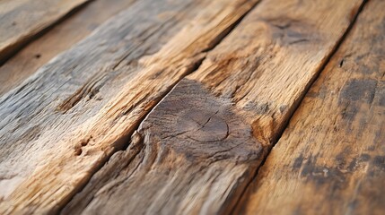 Obraz premium 46. Rough, hand-hewn wooden planks with natural knots