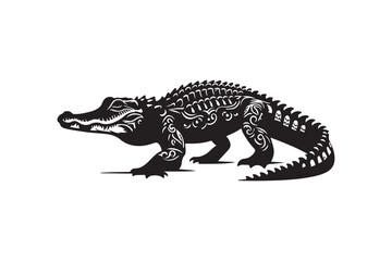 Crocodile vector art and illustration