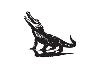 Crocodile vector art and illustration