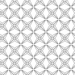 Abstract geometric pattern with crosses, stripes, lines. Seamless vector background. White and black ornament. Modern reticulated graphic design.