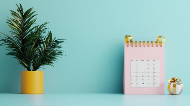 Personalized calendar with family photos, warm and sentimental, 3D illustration