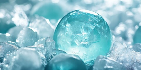 A large ice ball surrounded by ice shards.
