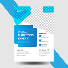 Modern abstract corporate business flyer design template