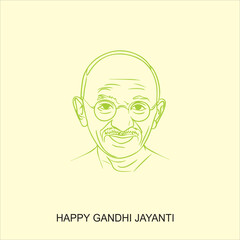 Gandhi Jayanti is an event celebrated in India to mark the birth anniversary of Mahatma Gandhi, vector design 