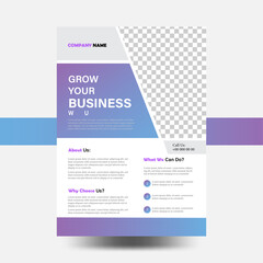 Modern abstract corporate business flyer design template