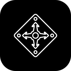Navigation Arrow Vector Icon Design