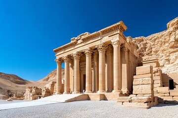 Obraz premium Ad Deir, ancient site, modern wonder continues to inspire awe in visitors from around the world