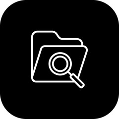 Folder Search Vector Icon Design