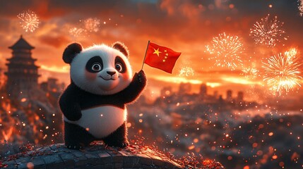  china celebrate concept with panda