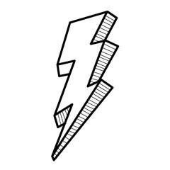 lightning strike Modern flat style illustration