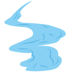 illustration of a long river flow