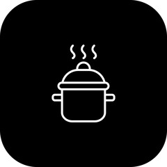 Cooking Pot Vector Icon Design