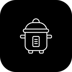 Rice Cooker Vector Icon Design