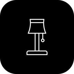 Floor Lamp Vector Icon Design
