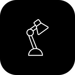 Desk Lamp Vector Icon Design