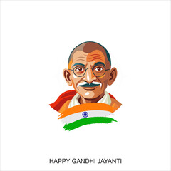 Gandhi Jayanti is an event celebrated in India to mark the birth anniversary of Mahatma Gandhi, vector design 