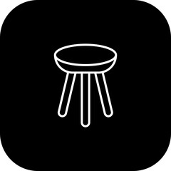 Stool Vector Icon Design