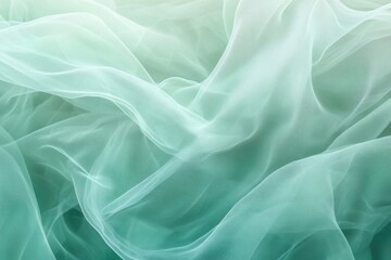 Obraz premium Artistic Backgrounds Mint. Soft Mint Green Tulle Fabric Wallpaper for Pastel Colours Texture