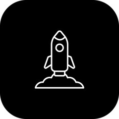 Rocket Launch Vector Icon Design