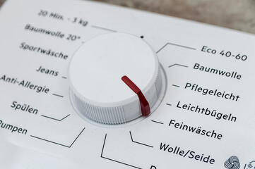 Programmwahlrad der Waschmaschine 