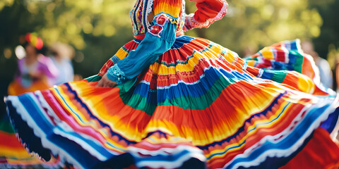 Traditional dancers at colorful Cinco de Mayo festival