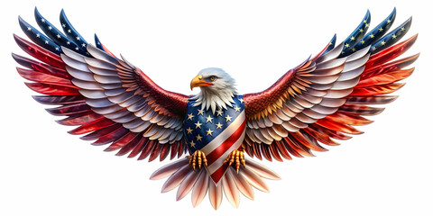 3D Glossy Background with Abstract Eagle and Flag Elements Symbolizing Freedom and Patriotism - Perfect for Hari Pahlawan Celebrations and Modern Banners