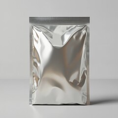 Dog Food Packaging. Blank Foil Bag Container on Neutral Background for Animal Nutrition