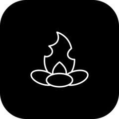 Firepit Vector Icon Design