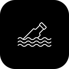 Message Bottle Vector Icon Design