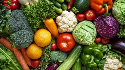 Various types of very fresh vegetables