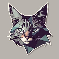 contour-cut sticker squeegee art, minimal, 3d generated AI