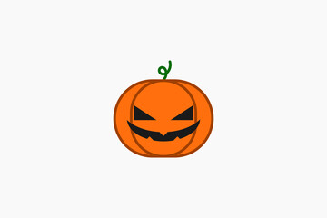 spooky pumpkin halloween vector icon