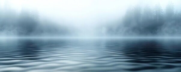 Fototapeta premium Blurred, foggy background with abstract ripple patterns emerging from the mist
