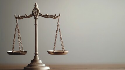 A close-up view of a classic justice scale, symbolizing balance and fairness in law and ethical decision-making.