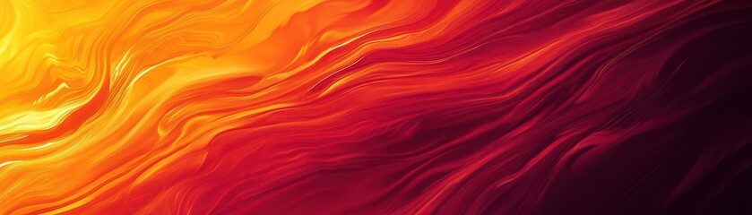 Fiery orange to dark crimson gradient with fluid, swirling textures, Abstract background, Heat and intensity