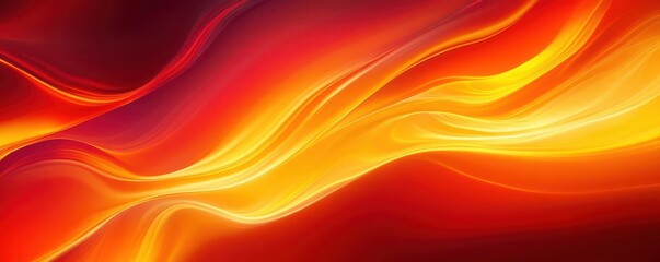 Fiery sunset gradient with fluid, swirling patterns, Abstract background, Heat and passion