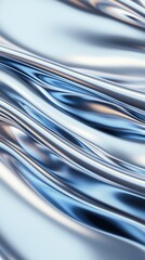 Obraz premium Liquid metal textures, flowing dynamic shapes, 3D illustration