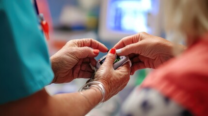 Skilled Hands Performing Precise Medical Procedure in Sterile Environment