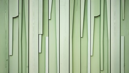 Obraz premium Light green wooden background with vertical planks