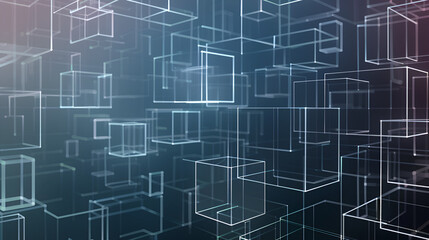 Fototapeta premium Colorful abstract composition made up of numerous cubes in 3D Generative AI