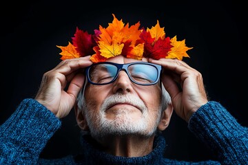 Aging brain, sensory processing, gradual decline affects hearing, vision, and other senses, impacting cognitive function