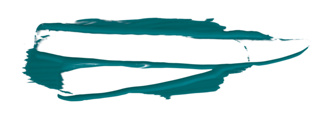 Separate broken green brush strokes on transparent background.