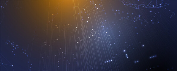 Obraz premium Abstract layers of innovation within the cloud