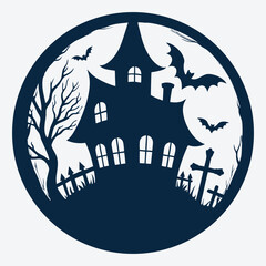 Halloween Witch House Decor SVG Design