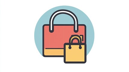 A credit card icon with a shopping bag, symbolizing online purchases.