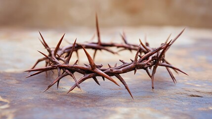 A crown of thorns icon, representing the suffering and sacrifice of Jesus Christ.