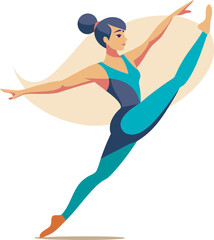 Fototapeta premium gymnastic player vector illustration