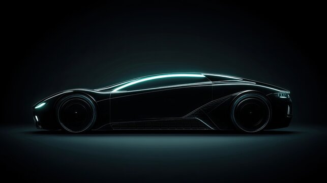 recommend clip art: A futuristic electric car icon with streamlined shapes, reflecting innovation in automotive design.