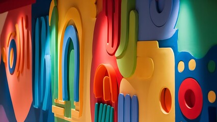 Colorful wall background, copy space
